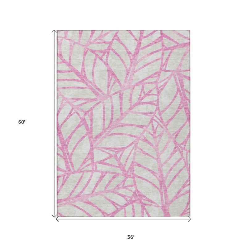 HomeRoots Floral Transitional Rectangle Outdoor Rug