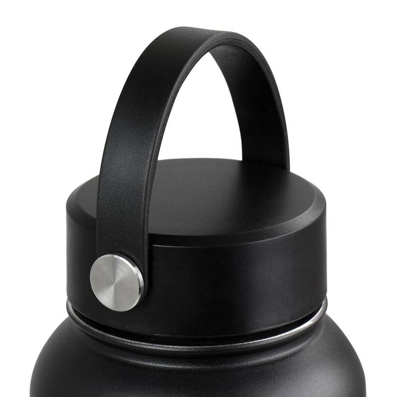 WAO 38 oz. Thermal Bottle with Lid in Matte Black