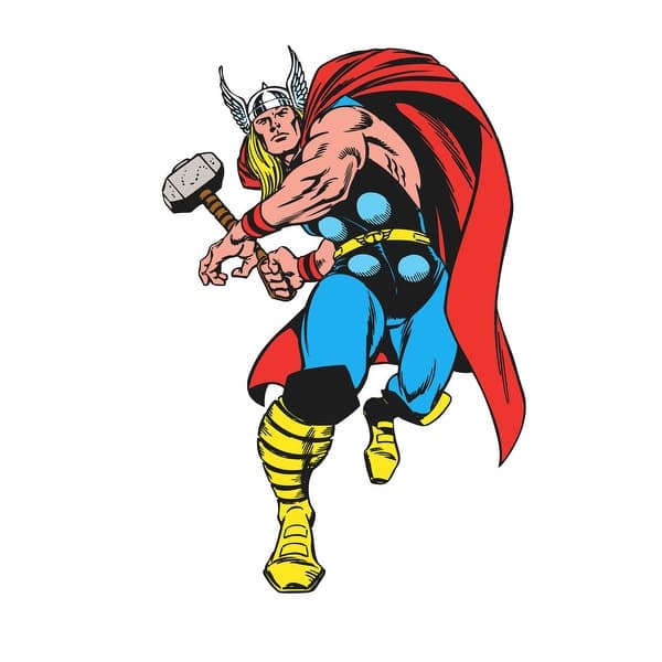 slide 2 of 6, Marvel Classic Thor Comic Peel and Stick Giant Wall Decal by RoomMates