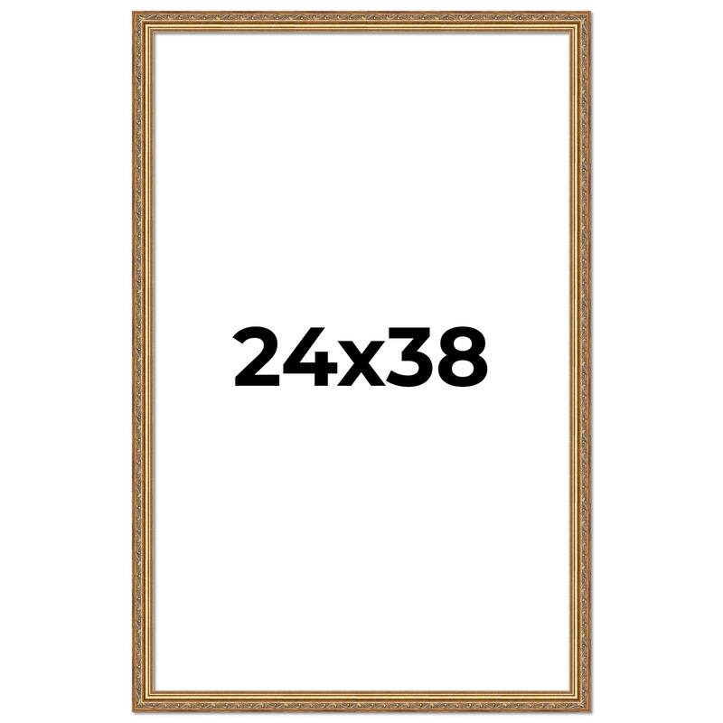 24x38 Frame Red Solid Wood Picture Frame Width 1.75 Inches | Interior Frame Depth 1 13/16 Inches