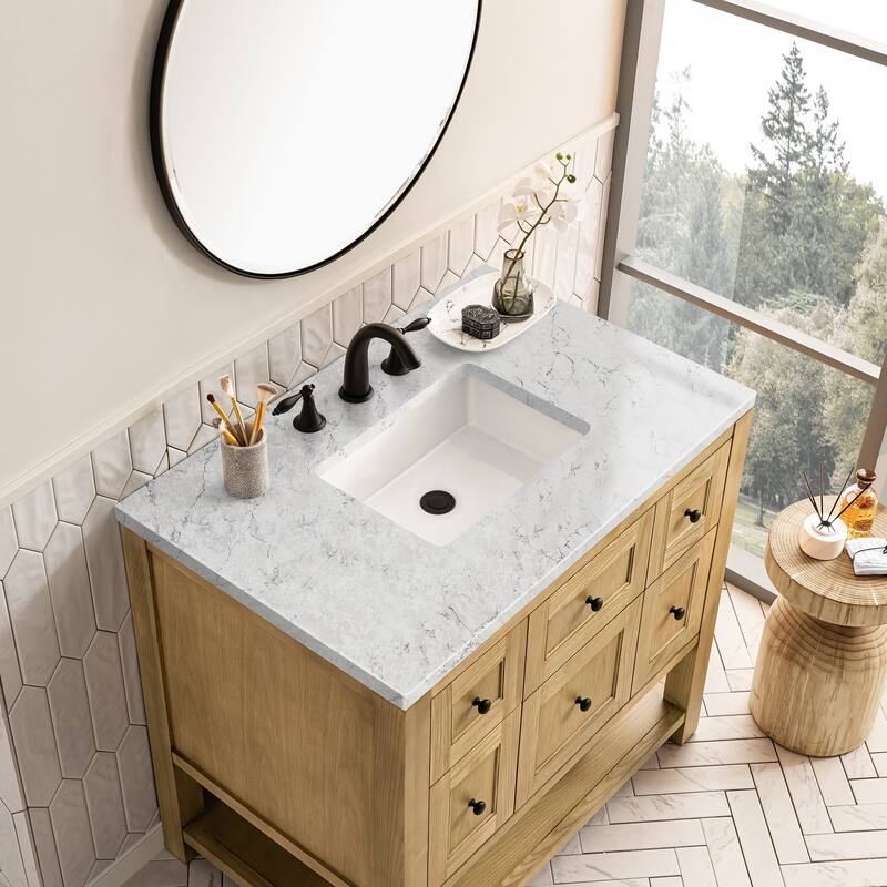 James Martin Vanities Breckenridge 36" Single Vanity, Light Natural Oak