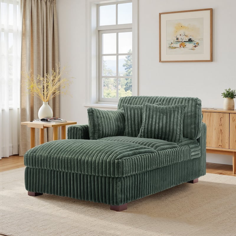 Modern Indoor Chaise Lounge Couch with Pillows