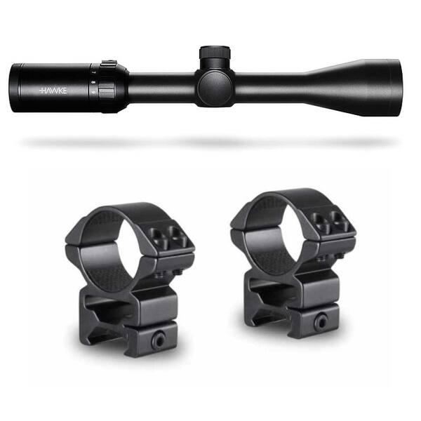 Hawke Vantage 3-9x40 30/30 IR Riflescope (Black) & Mounting Rings Set -  Overstock - 28284296