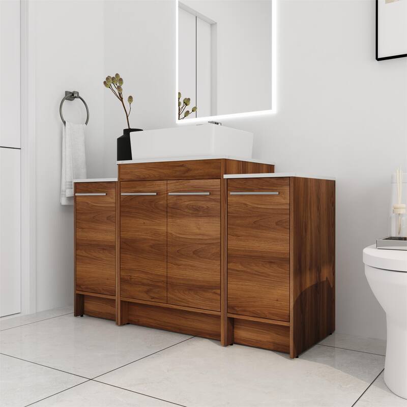 ARTCHIRLY 24/36/48/60 Inch Bathroom Vanity with Sink, Freestanding Bathroom Vanity with Soft Close Door and Shelf