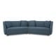preview thumbnail 1 of 4, NADAAL STUDIOS Solace, 2-Piece Modular Sectional, Angled Sides - 128"W x34.29"D x31.5"H Deep Blue