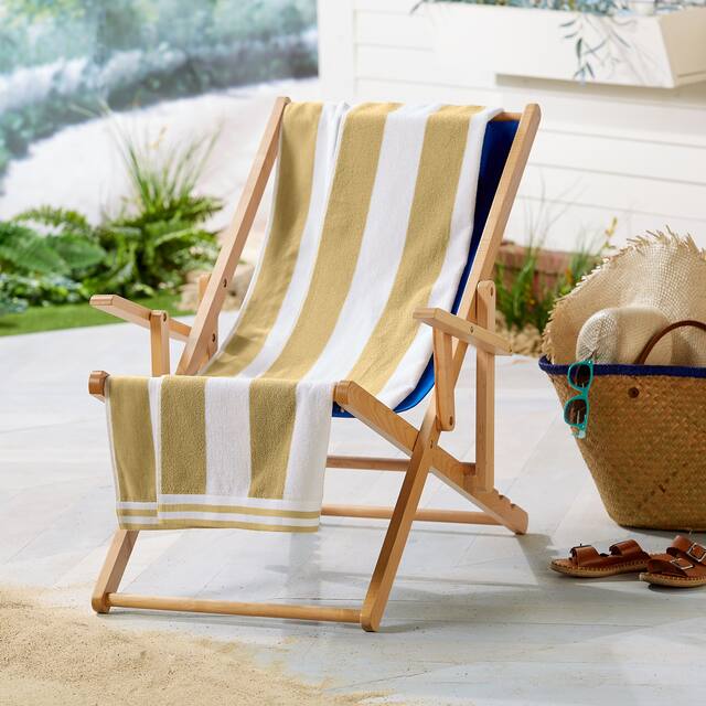 Luxurious Cotton Cabana Stripe Beach Towel