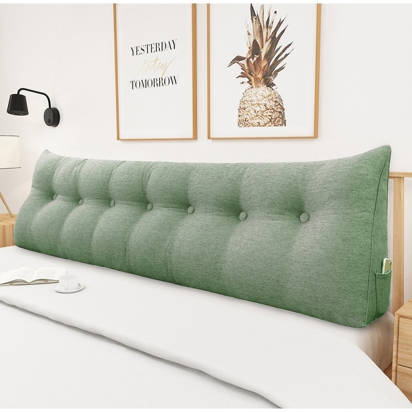 Headboard Pillow King Size Faux Fur Neck Roll (76