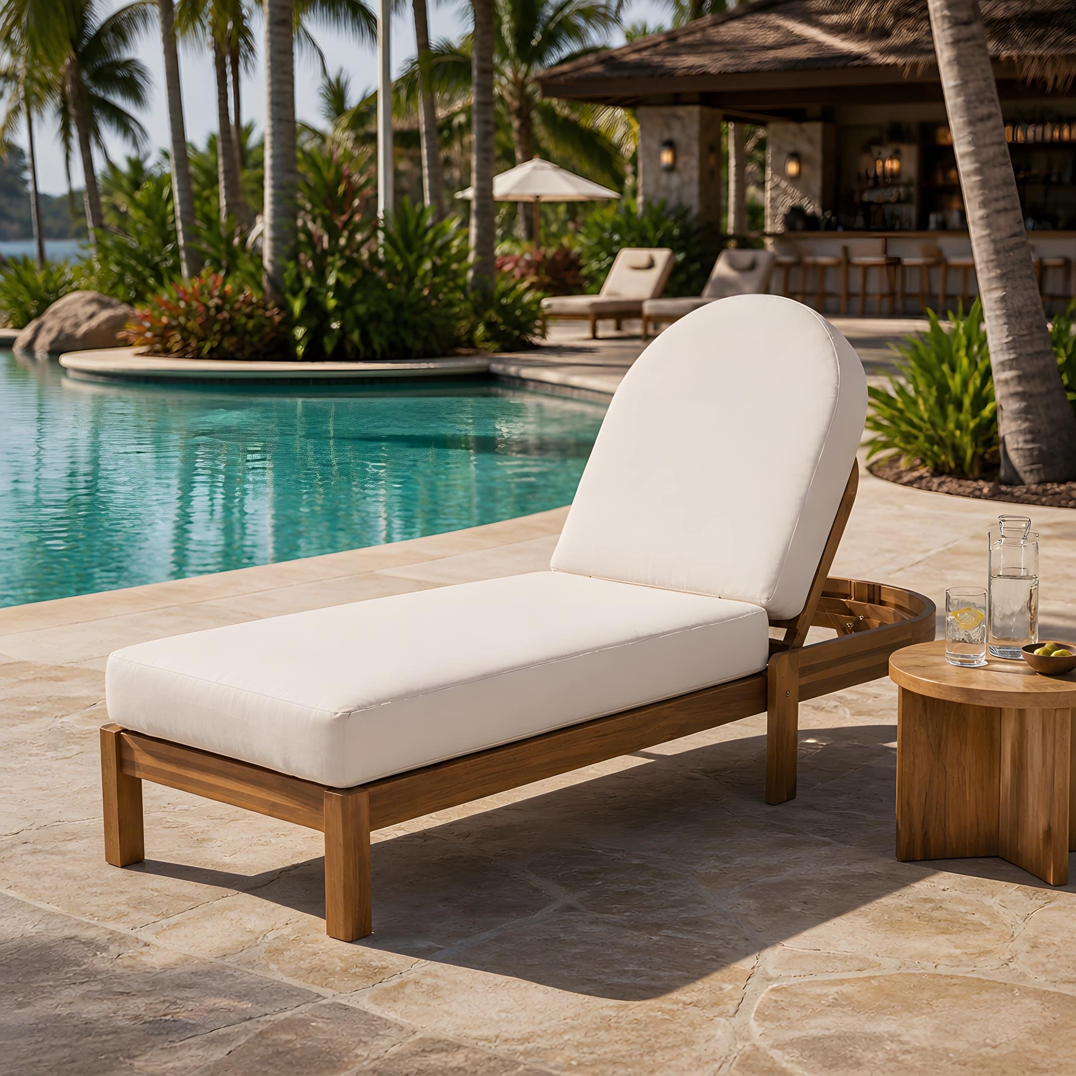 Option Beige Cushion+Teak Finish