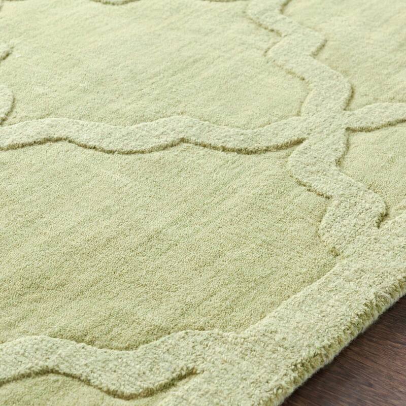 Hand-Tufted Amy Tone-on-Tone Lattice Wool Area Rug