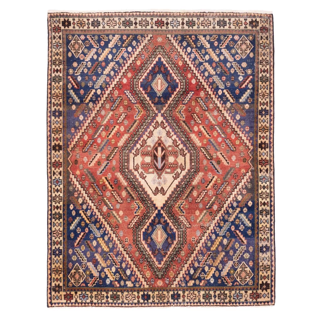 ECARPETGALLERY Hand-knotted Melis Vintage Dark Copper Wool Rug - 5'1 x 6'7