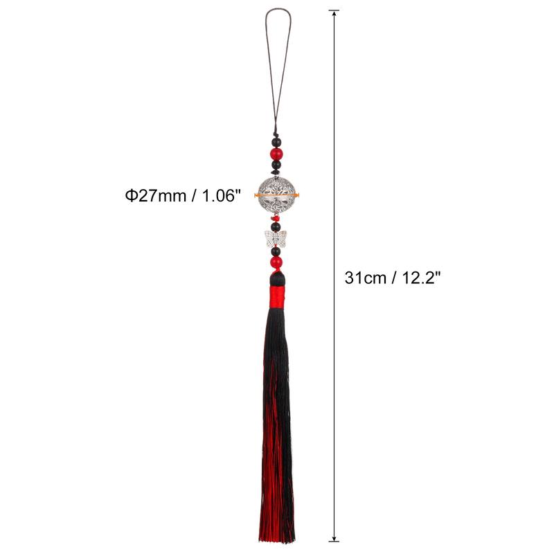 1Pcs 31cm/12.2" Pendants with Tassels, Classic Bells Tassel Pendant - Black