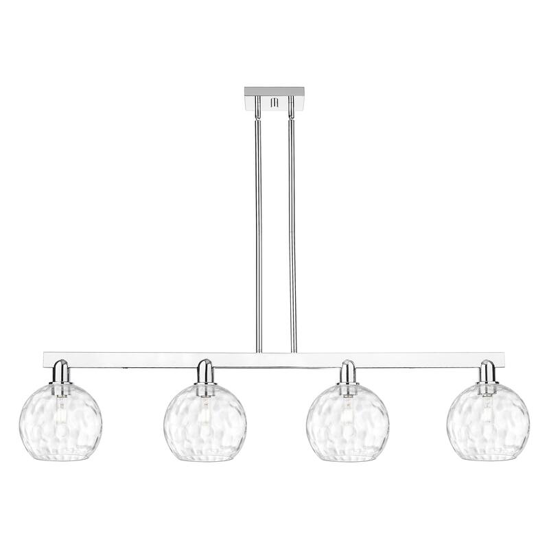 Innovations Lighting Endless Possibilities Arcadia - Athens Water Glass - 4 Light 51" Stem Hung Island Light - Polished Chrome