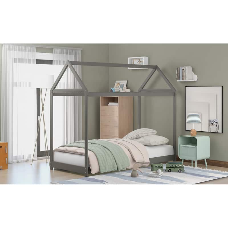 Wooden House Bed