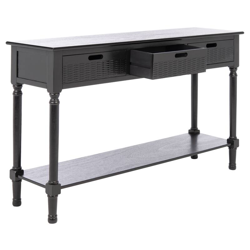 SAFAVIEH Macie 3-Drawer Console Table - 47.3" W x 13" L x 29.5" H - 47.3" W x 13" L x 29.5" H - 47Wx13Dx30H
