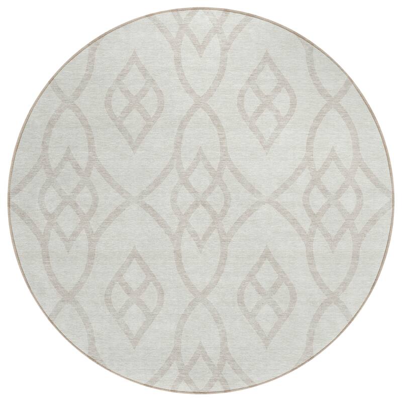 Machine Washable Indoor/ Outdoor Chantille Modern Trellis Rug