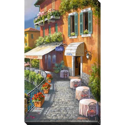 "Seaside Bistro Cafe" by Sung Kim II Print on Canvas