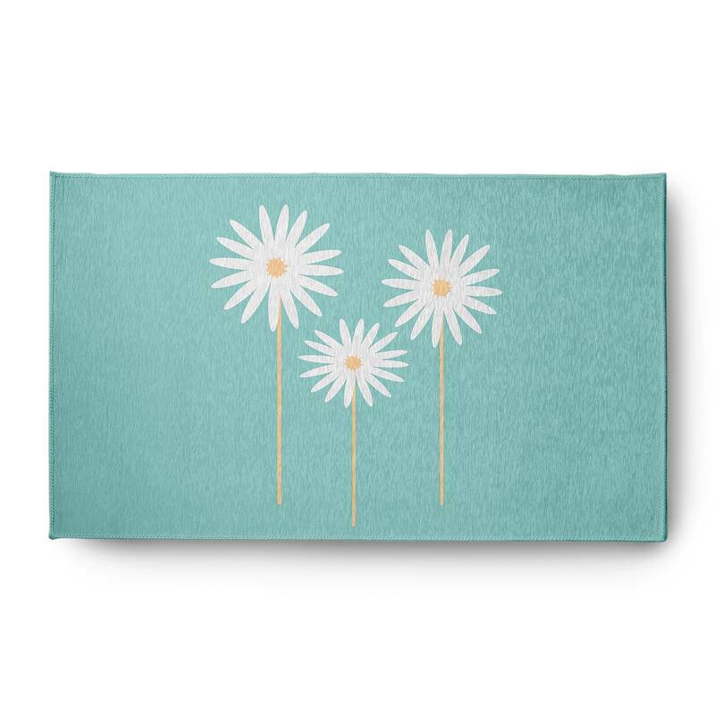 Floral Print Spring Chenille Rug