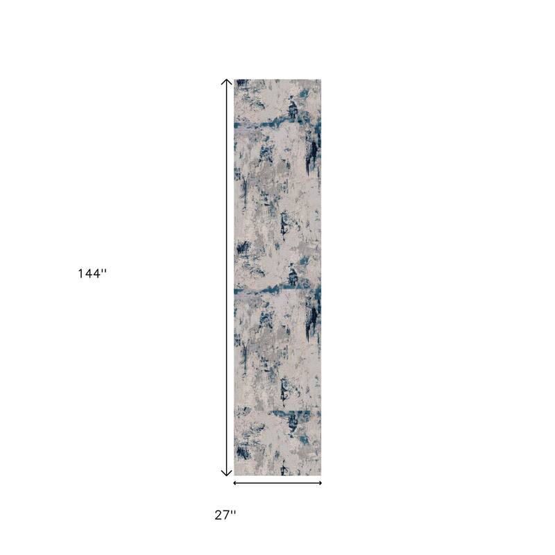 HomeRoots Abstract Modern Runner Area Rug