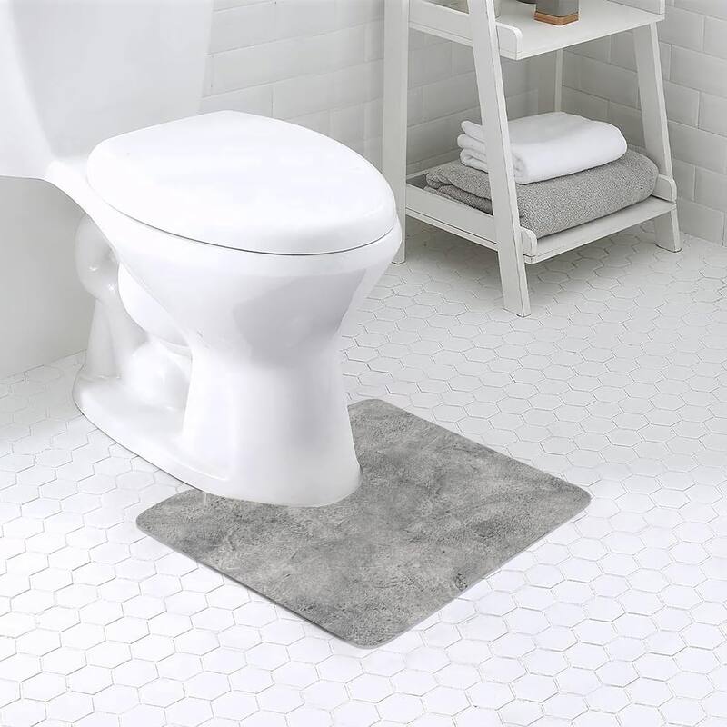 Decorative Contour Bath Mat 20x18 Ultra Absorbent Quick Dry Rug