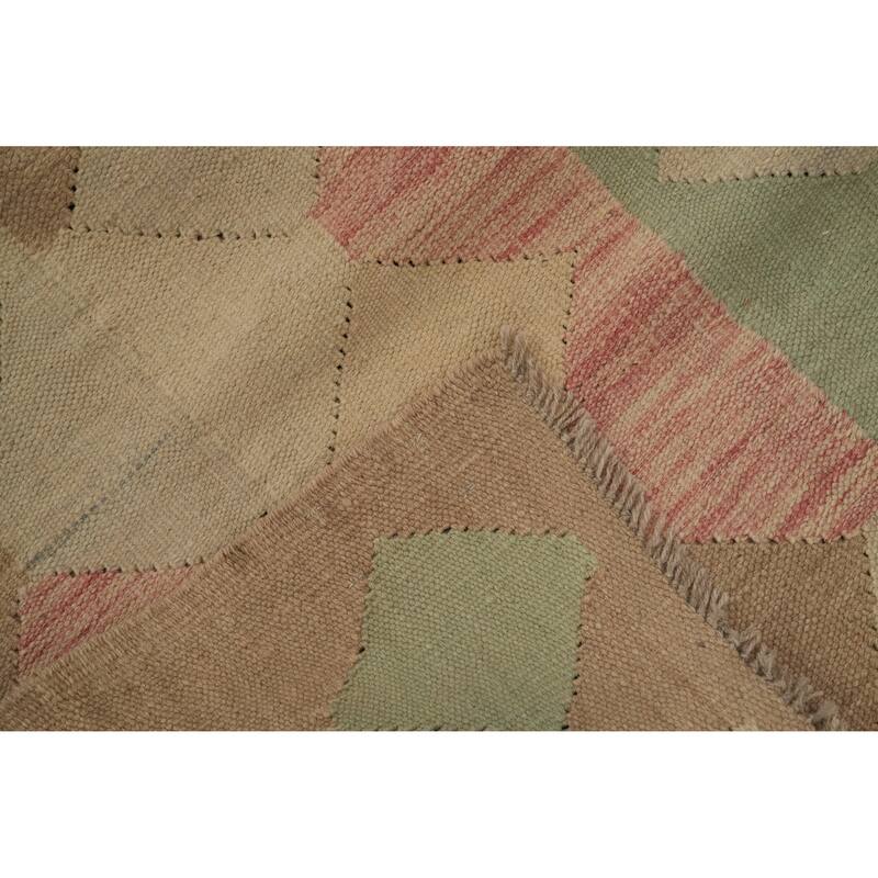 Hand Woven Oriental 100% Wool Carpet Southwestern Modern Multi-Colored Kilim Area Rug - 8' 0'' X 4' 8''