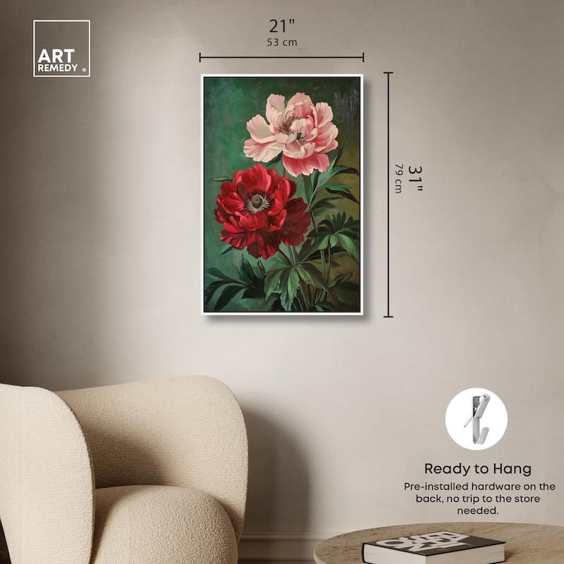 Symphony of Peonies Canvas by Art Remedy