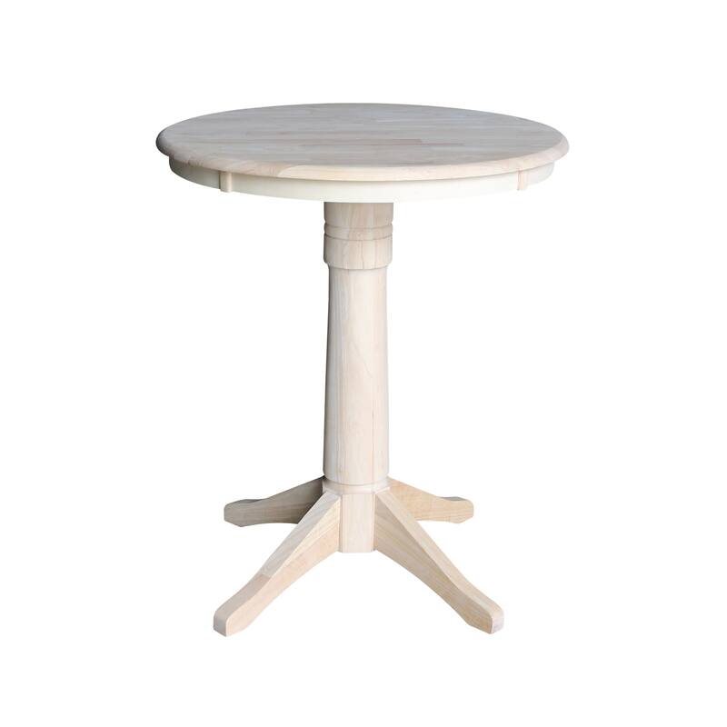 30" Round Pedestal Dining Table - Unfinished - Counter Height - Unfinished