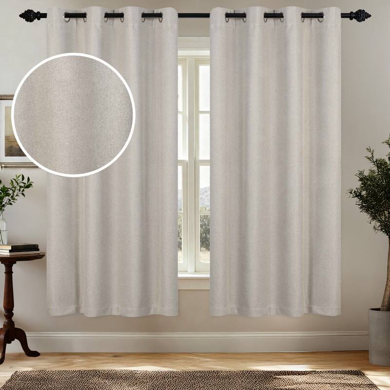 Superior Nyan 100% Blackout Grommet Curtains, Set of 2 Panels