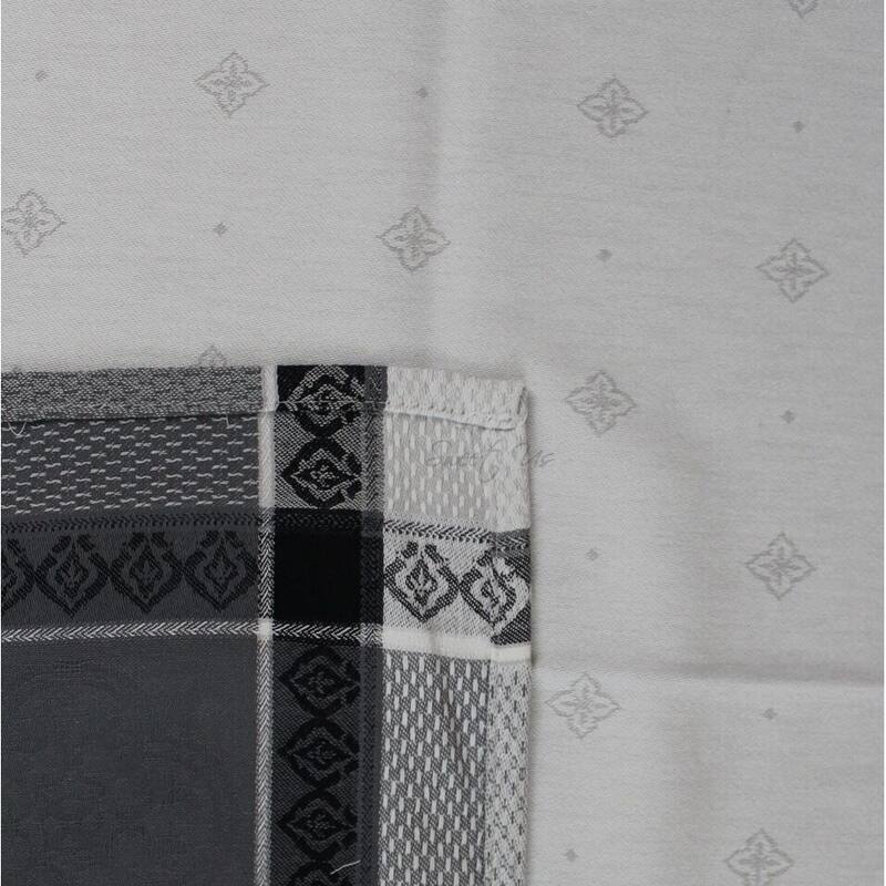 Wipeable Spill Resistant French Floral Cotton Sens Jacquard Tablecloth