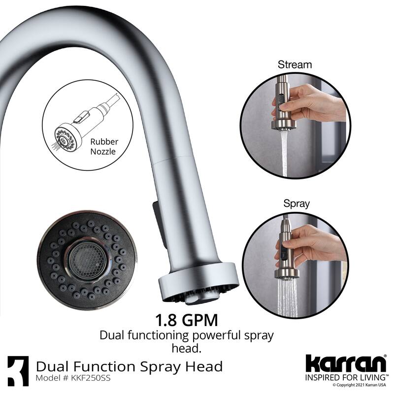 Karran Scottsdale Single-Handle Pull-Down Sprayer Kitchen Faucet