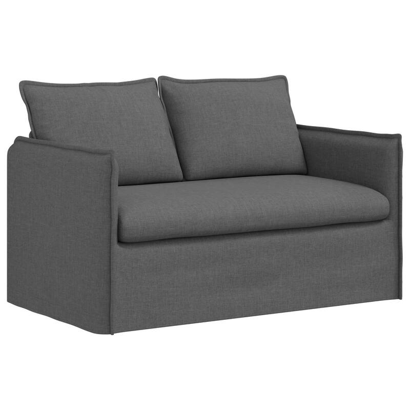 vidaXL Sofa 2 pcs Dark Grey 196 x 82 x 85 cm Fabric