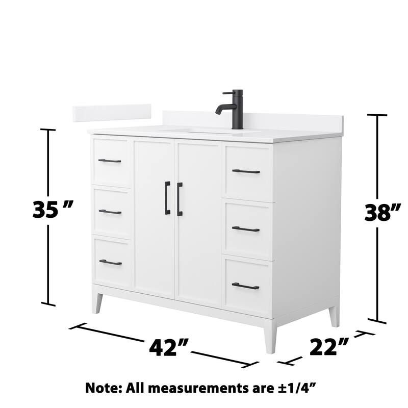 Elan 42-inch Single Vanity, Cultured Marble Top