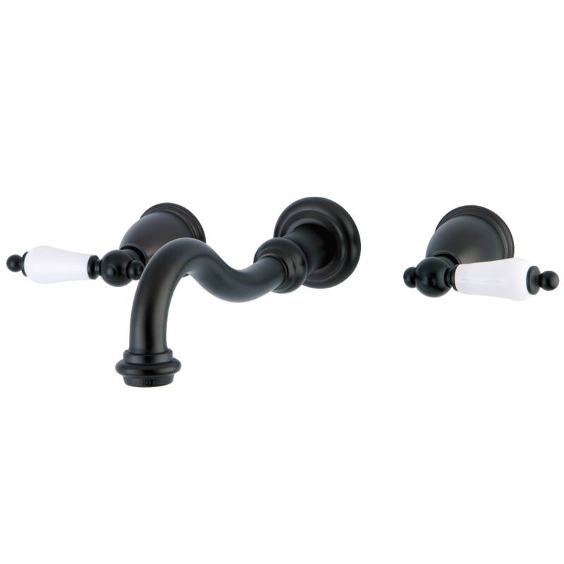 Vintage Two-Handle 3-Hole Wall Mount Bathroom Faucet - Oil Rubbed Bronze