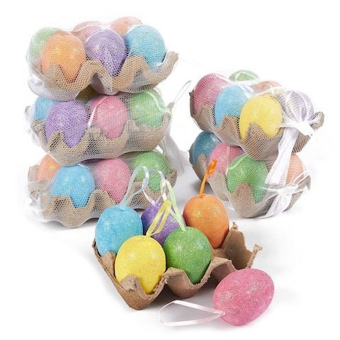 36 Pack Plastic Easter Egg Ornaments Home Decorations - Decorative Easter Eggs