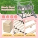 preview thumbnail 7 of 28, Costway Twin Over Queen Bunk Bed House Shaped Bed Frame with Climbing - See Details