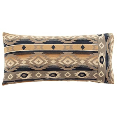 Paseo Road by HiEnd Accents Taos Wool Blend Southwestern Aztec Self Cuff Pillowcase, 1PC