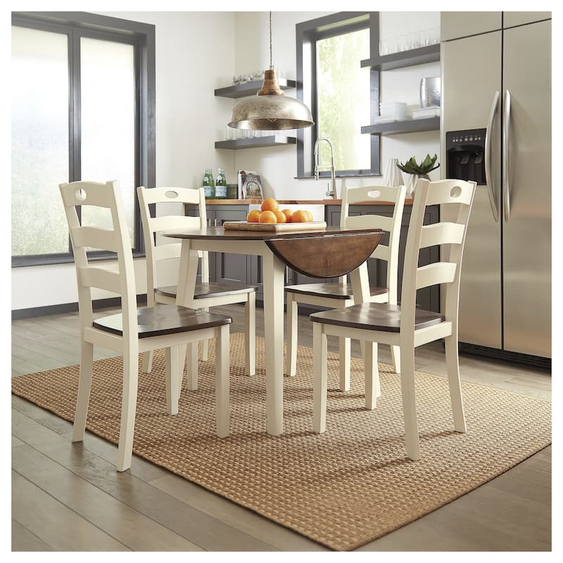 Signature Design by Ashley Woodanville Ivory and Brown Dining Chairs (Set of 2)