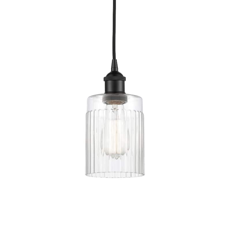 Innovations Lighting 616-1P-10-5 Hadley Pendant Hadley 5" Wide Mini - Matte Black / Clear