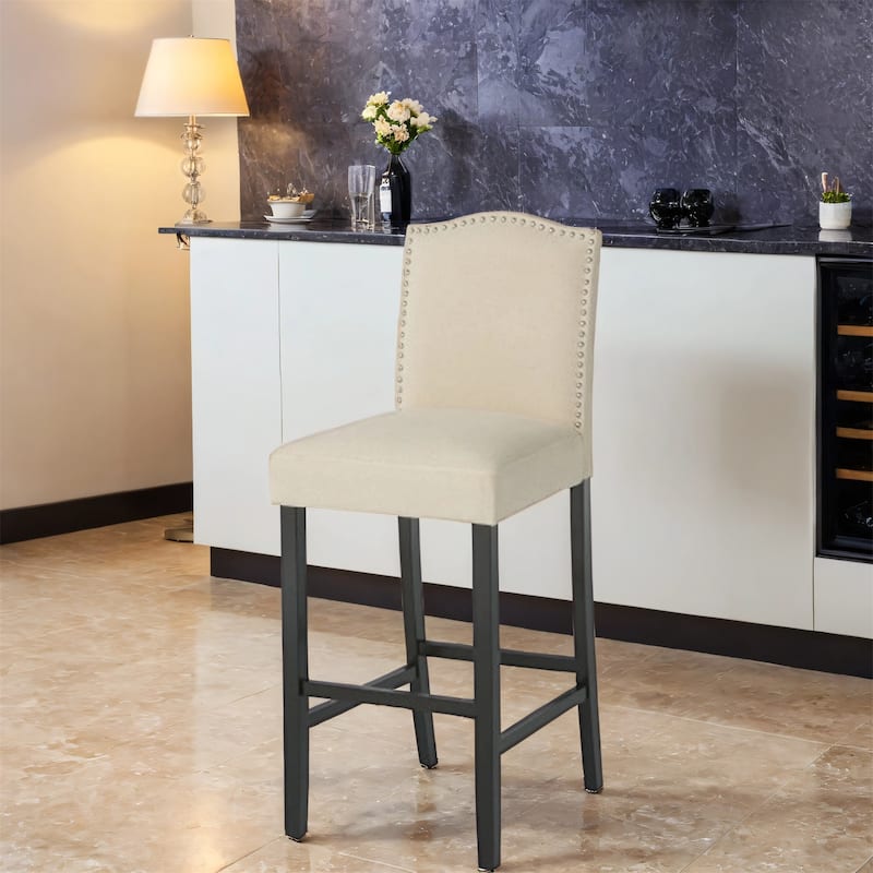 Modern Fabric Bar Stool (Set of 2)
