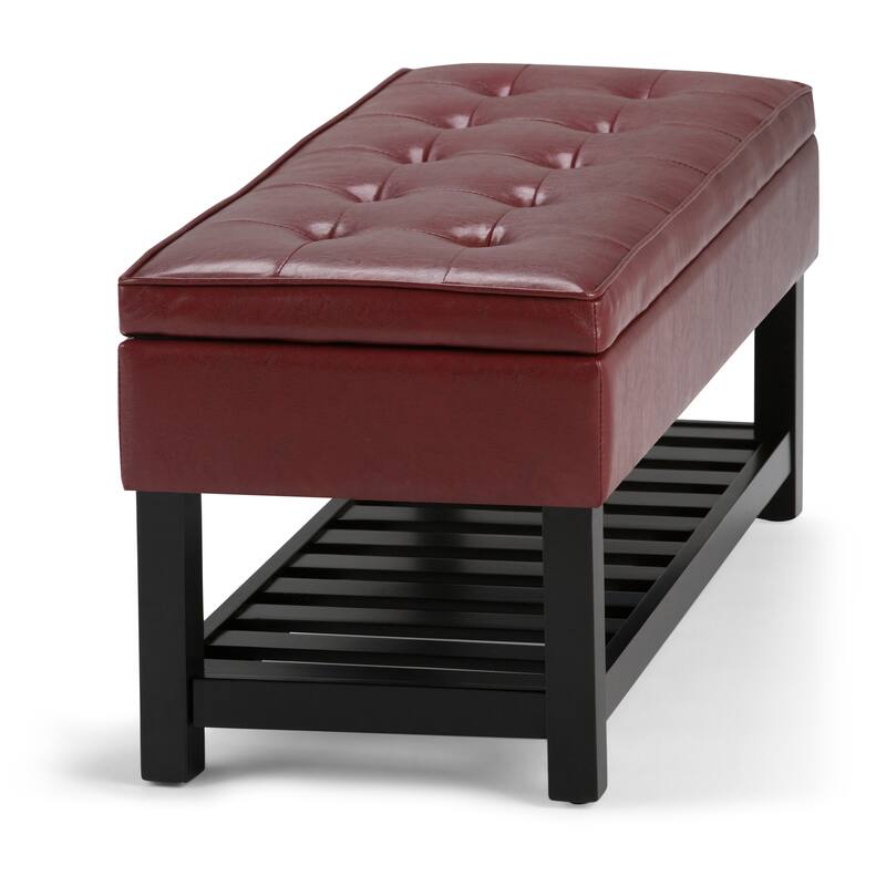 WYNDENHALL Essex 44 inch Wide Transitional Rectangle Ottoman Bench