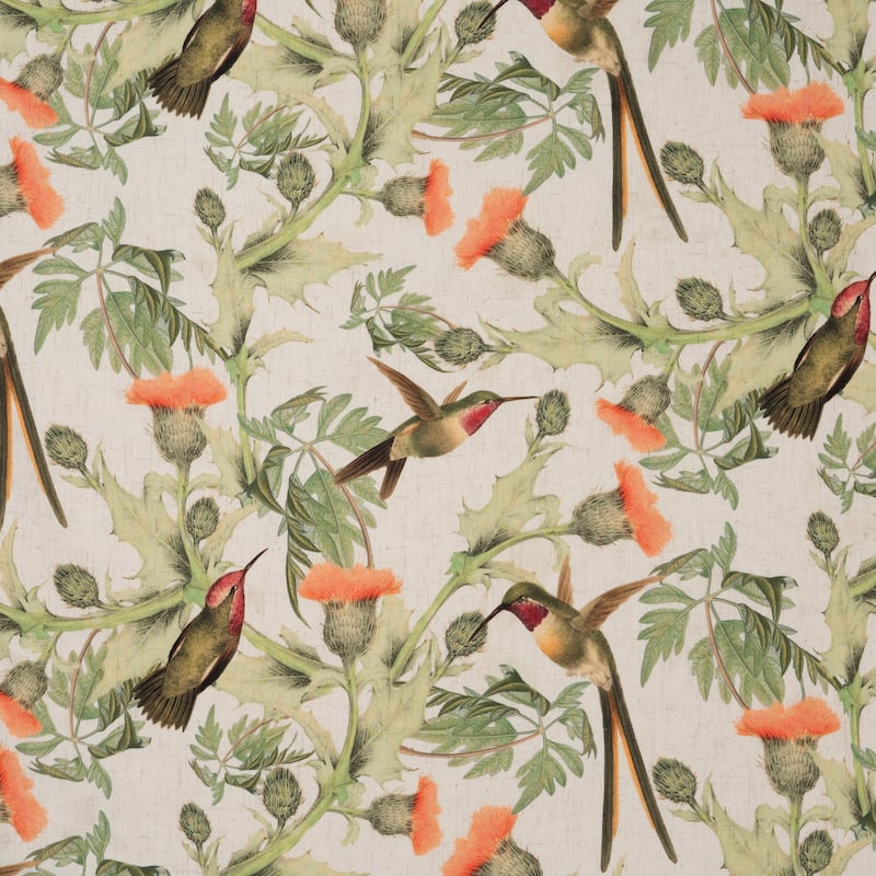 Smithsonian Flying Jewels Hummingbird Print Throw Pillow