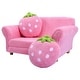preview thumbnail 10 of 9, Costway Kids Sofa Strawberry Armrest Chair Lounge Couch w/2 Pillow