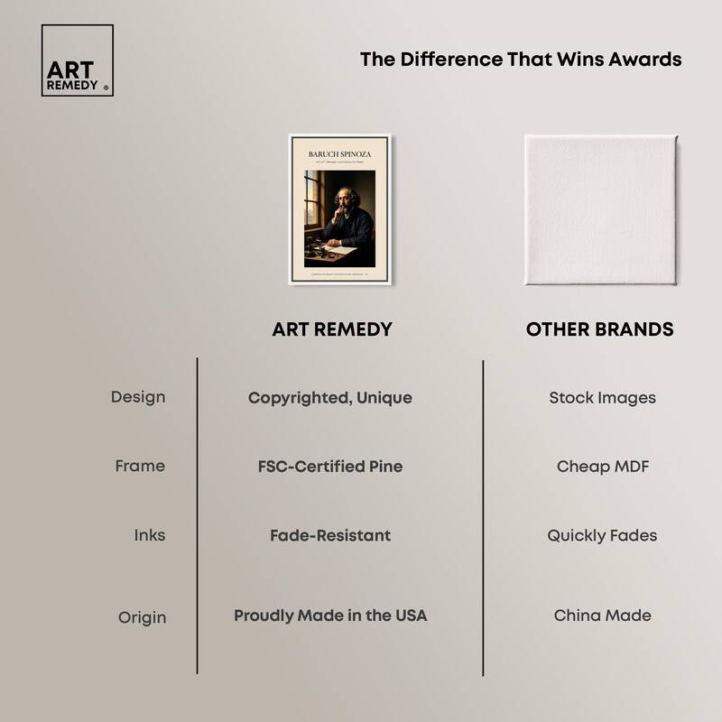 Philosopher Spinoza Canvas by Art Remedy