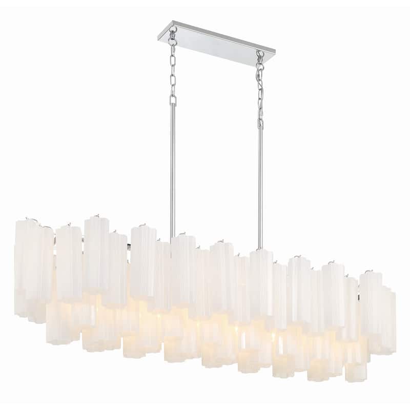 Addis 14 Light Polished Chrome Chandelier - 51.75"W x 14.25"H x 14"D
