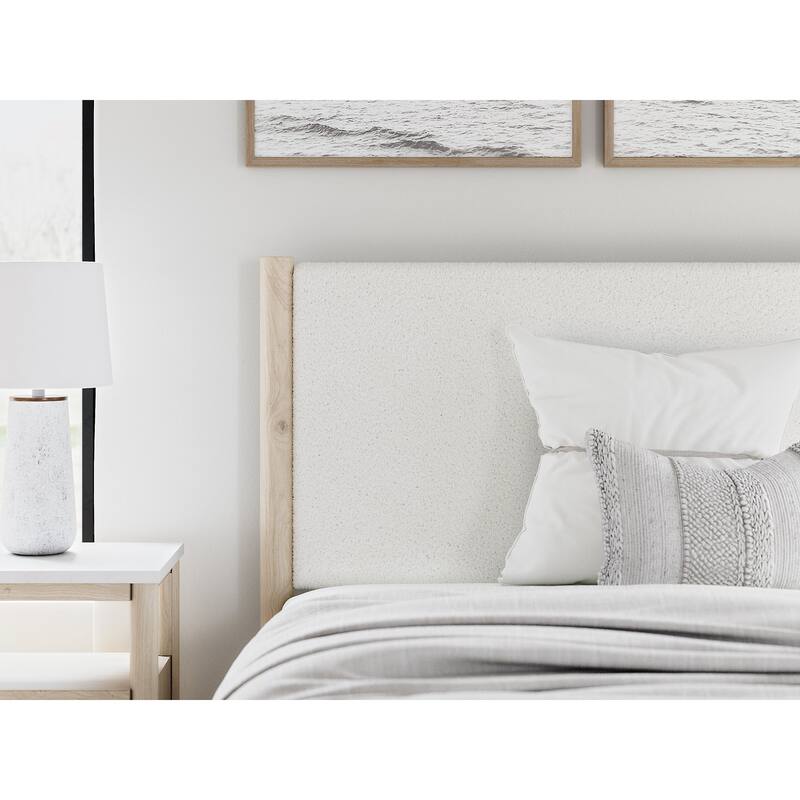 Signature Design by Ashley Cadmori Upholstered Panel Platform Bed