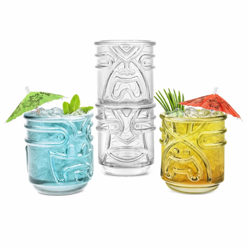 Final Touch Tiki Tumblers Set of 4 Tumblers - 12 Oz