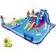 preview thumbnail 2 of 13, Costway Rocket Theme Inflatable Water Slide Park with 2 Slides Splash with 950W Blower