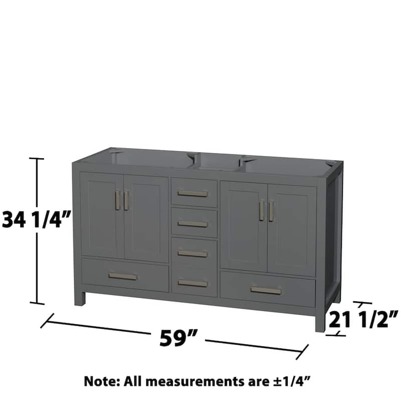 Wyndham Collection WCS141460DSXXMXX Sheffield 60" Double Free Standing