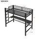 preview thumbnail 22 of 28, Twin Size Gaming Metal Loft Bed Frame with LED Light and Desk, 77.2"L x42.4"W x 72"H