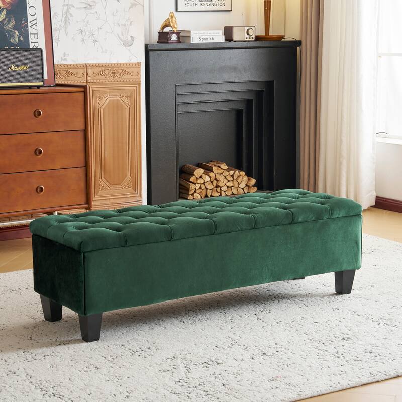 Christopher Knight Home - Isabella Button-Tufted Diamond-Stitched Storage Ottoman Bench