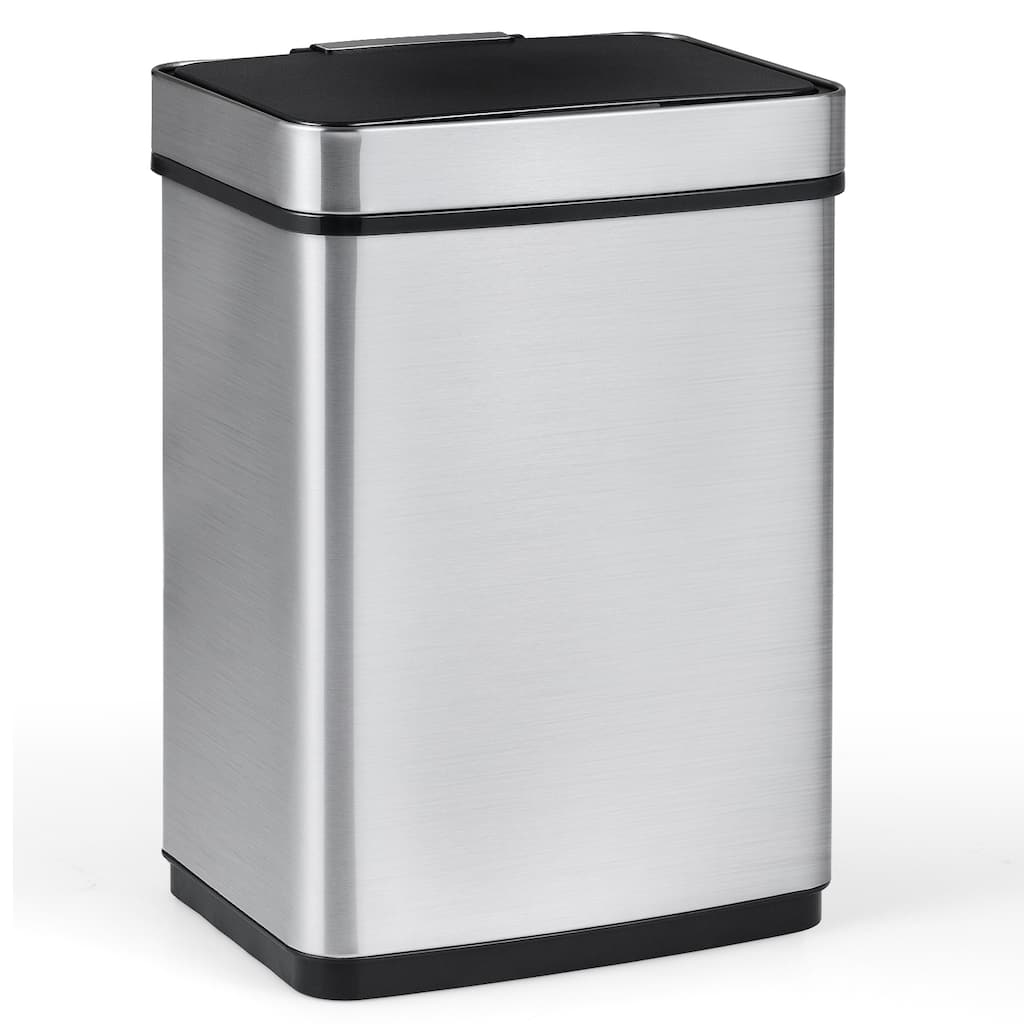 Gymax 16 Gallon Trash Can w/Dual Compartments for Bedroom Bathroom